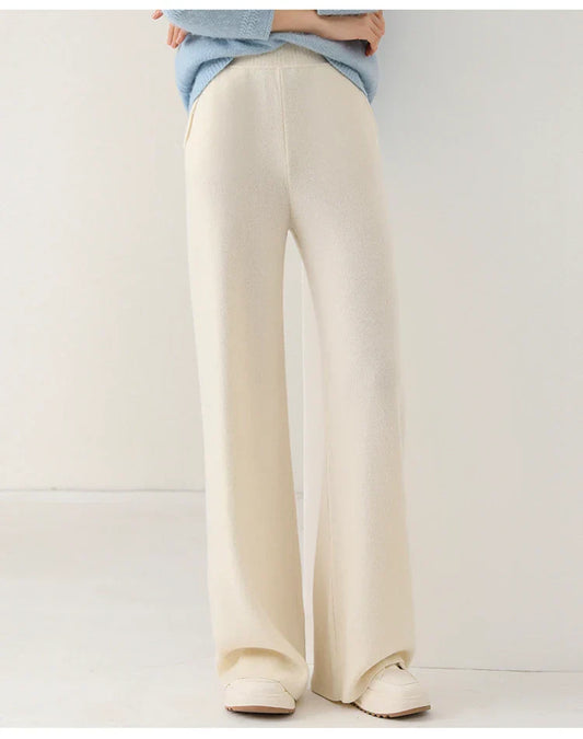 Dam Sweatpants – Avslappnad Passform – Vida Ben – Mjuk Stretch – Hellång – Elastisk Midja