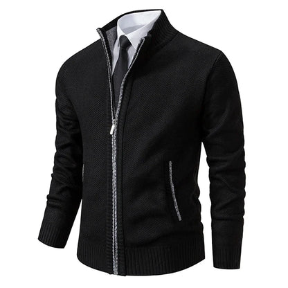 Herrväst – Slim Fit – Fleece – Ståkrage – Helskuren Dragkedja – Vardagsanvändning