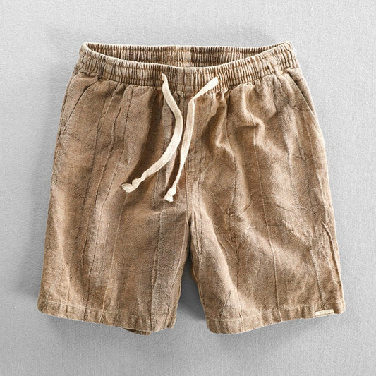 Herrshorts – Avslappnad Passform – Andningsbart Tyg – Resårmidja med Dragsko