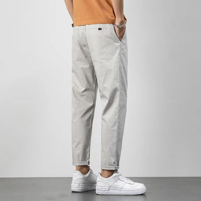 Herr Chinos – Avslappnad Passform – Naturliga Fibrer – Fullängd – Vardagsstil