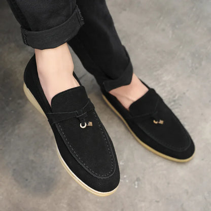 Herrloafers – Slip-on – Smal Passform – Mjuk Yta – Gummisula – Tidlös Stil