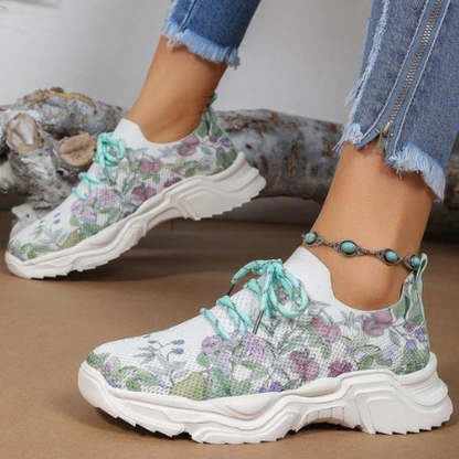 Dam Sneakers – Andningsbart Stickat Tyg – Slip-On – Lättviktsstötdämpning