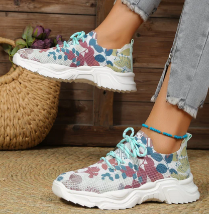 Dam Sneakers – Andningsbart Stickat Tyg – Slip-On – Lättviktsstötdämpning
