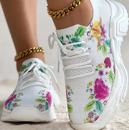 Dam Sneakers – Andningsbart Stickat Tyg – Slip-On – Lättviktsstötdämpning