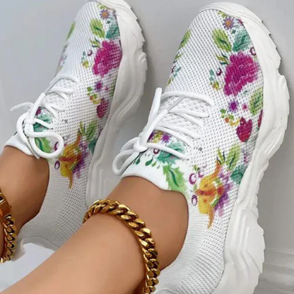 Dam Sneakers – Andningsbart Stickat Tyg – Slip-On – Lättviktsstötdämpning