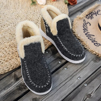 Damstövletter – Filtliknande Yta – Fuskpälsfoder – Platt Sula – Vardagskomfort