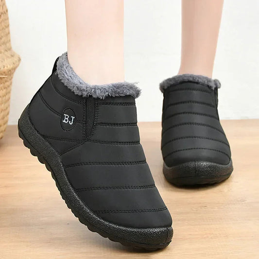 Unisex boots – vattentålig quiltad design – slip-on – varm foder – ankellängd