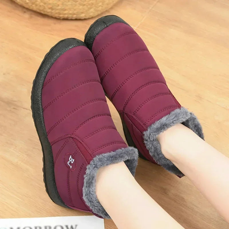 Unisex boots – vattentålig quiltad design – slip-on – varm foder – ankellängd