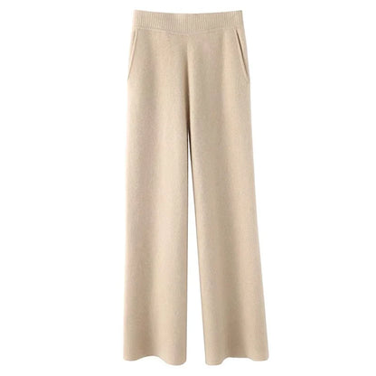 Dam Sweatpants – Vida Ben – Avslappnad Passform – Mjukstickad – Fickor