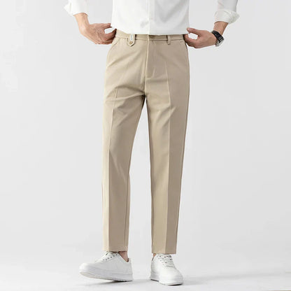 Herrbyxor – Slim Fit – Lättviktsmaterial – Pressveck – Affärsledig Stil