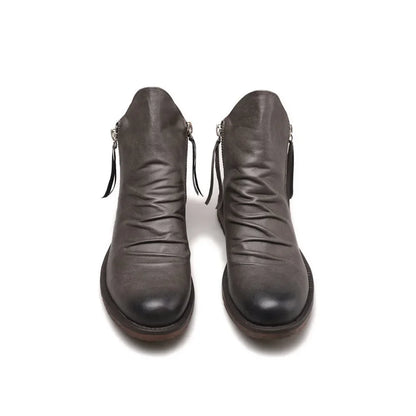 Herr Chelsea boots – Läder – Ankellängd – Dragkedja – Låg klack – Smal passform