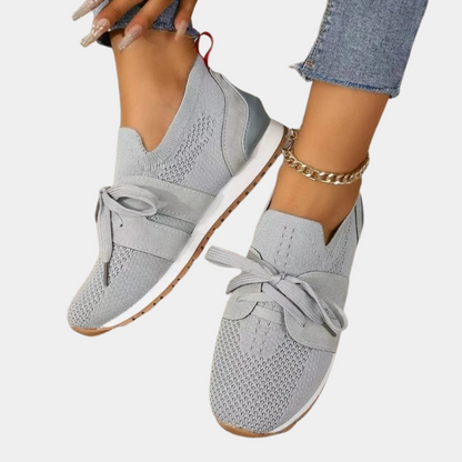 Dam Sneakers - Stickad Ovandel - Slip-on Design - Dämpad Sula - Andningsbar Komfort