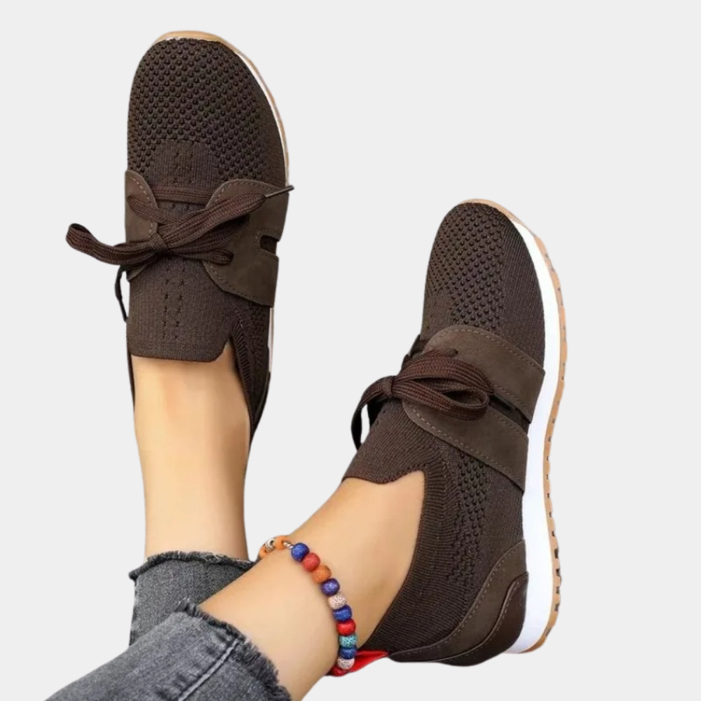 Dam Sneakers - Stickad Ovandel - Slip-on Design - Dämpad Sula - Andningsbar Komfort