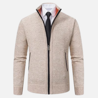 Herrväst – Slim Fit – Fleece – Ståkrage – Helskuren Dragkedja – Vardagsanvändning