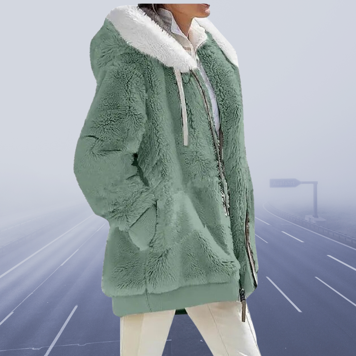 Cozy Luxe Sherpa Jacka i Oversized Passform för Ökad Komfort och Stil för Kvinnor