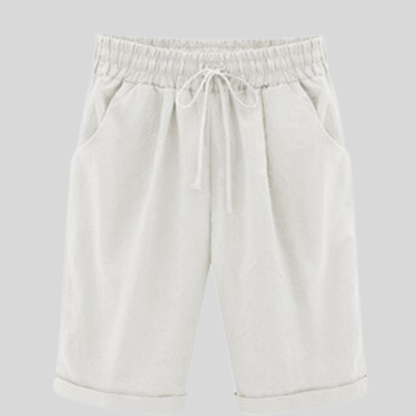 Damshorts - Bekväm Bomull - Lös Passform - Dragsko & Elastisk Midja - Sidofickor