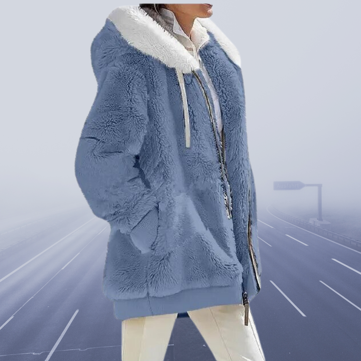 Cozy Luxe Sherpa Jacka i Oversized Passform för Ökad Komfort och Stil för Kvinnor