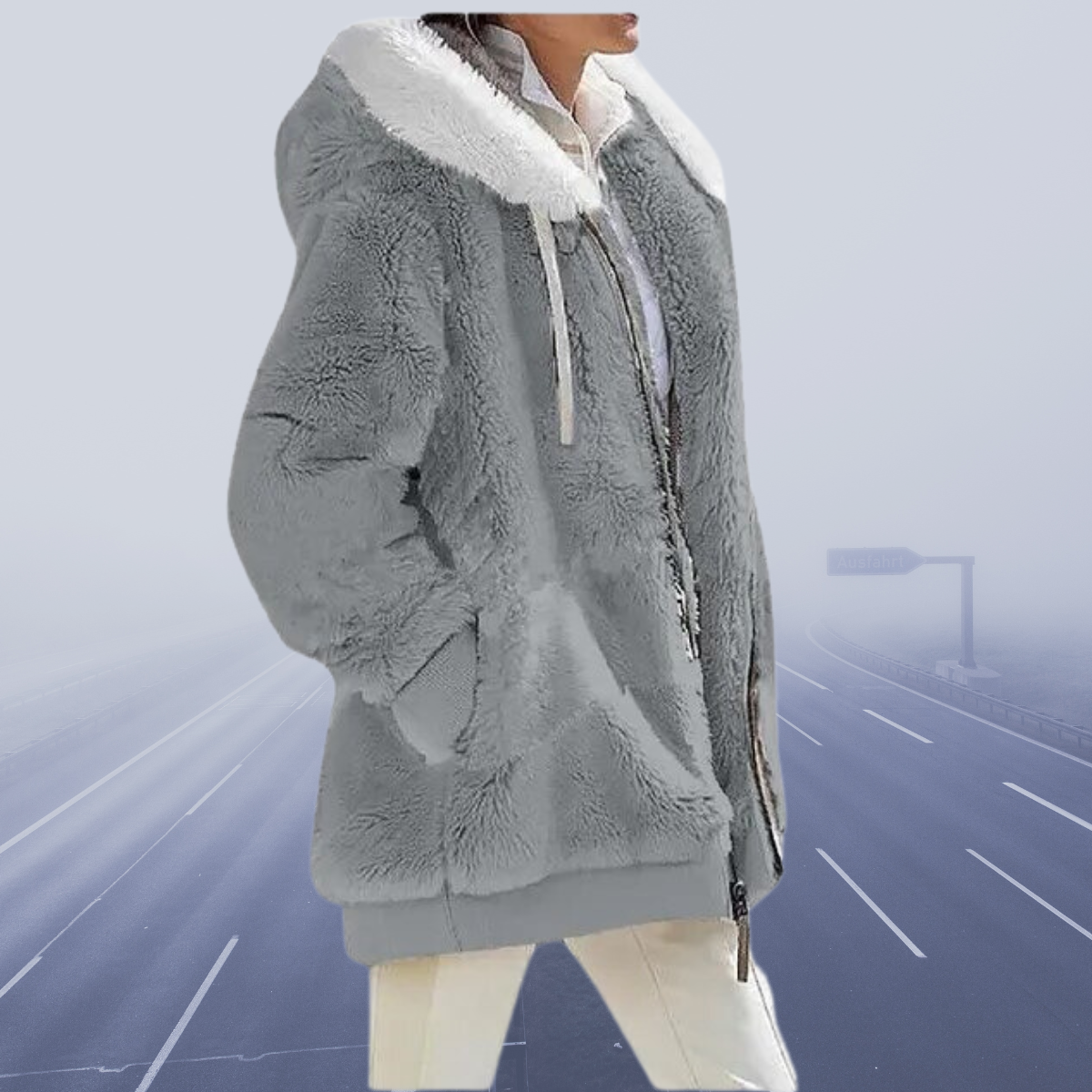 Cozy Luxe Sherpa Jacka i Oversized Passform för Ökad Komfort och Stil för Kvinnor