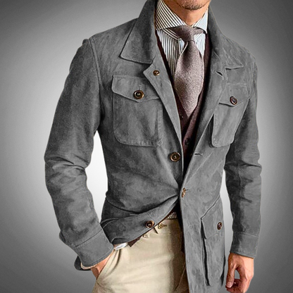 Herrjacka – Skräddarsydd Passform – Knäppning – Smart Casual Stil