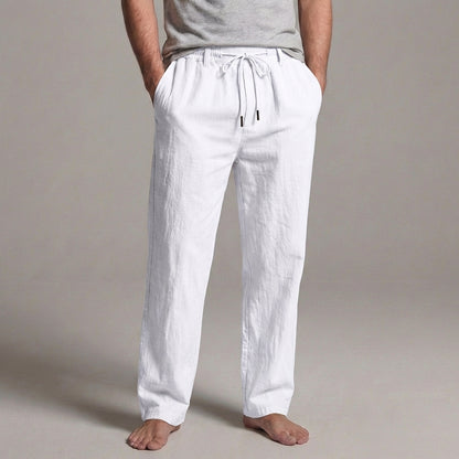Men’s Linen Blend Drawstring Pants Relaxed Fit Casual Trousers