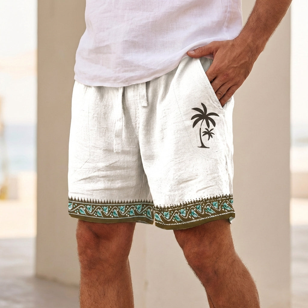 Men’s Lightweight Casual Shorts with Drawstring Waist and Relaxed Fit