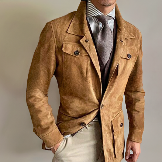Herrjacka – Skräddarsydd Passform – Knäppning – Smart Casual Stil