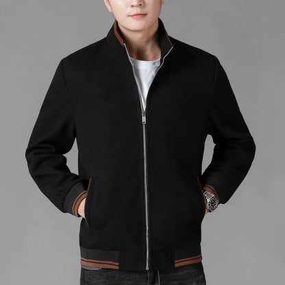 Herrjacka i mocka – Regular fit – Dragkedja – Ribbade muddar – Bombermodell