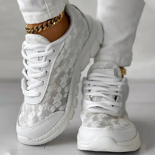 Dam Sneakers – Lätt Dämpad Sula – Bekväm Passform Casual