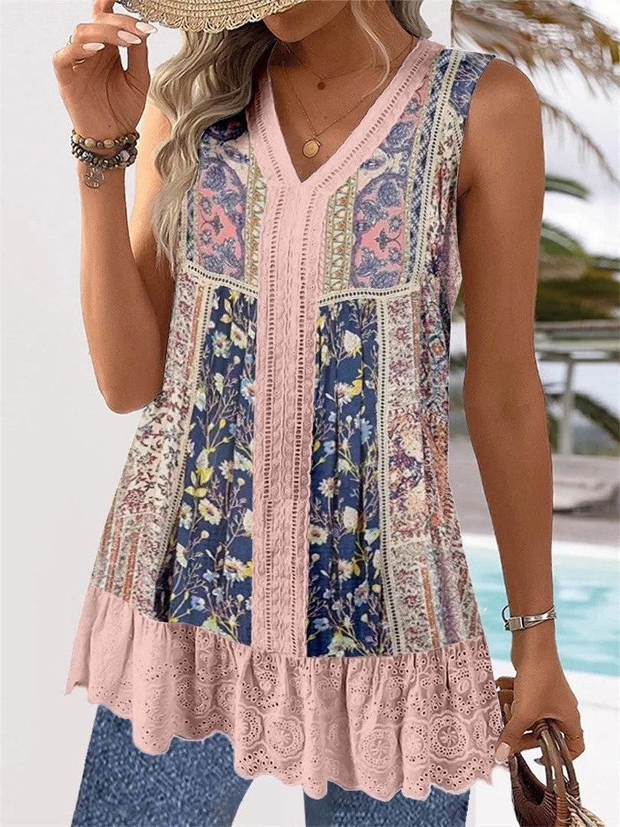 Damlinne – V-ringning – Avslappnad Passform – Broderade Detaljer – Andningsbart Tyg