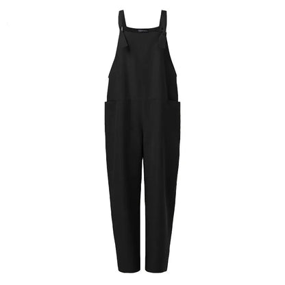 Damjumpsuit - Overall med justerbara remmar - Avslappnad passform - Avslappnad stil