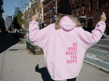 Dam Hoodie – Avslappnad Passform – Mjuk Blending – Långärmad med Tryckt Ryggdesign