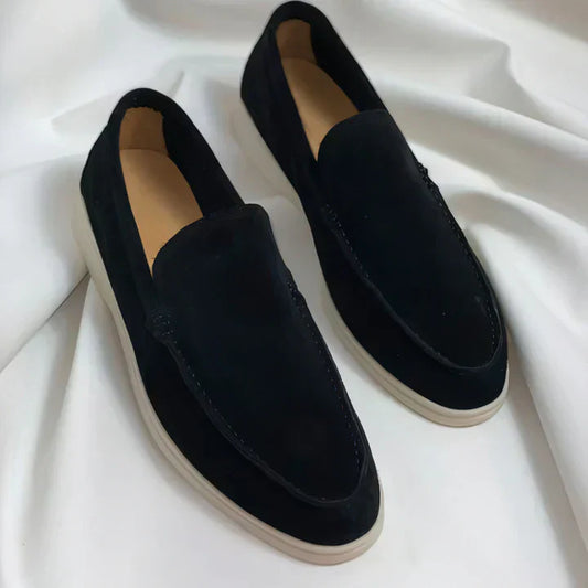 Herrskor Slip-on – Avslappnad Passform – Läderkänsla – Klassisk Design