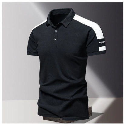 Herrpikétröja – Slim Fit – Kort Ärm – Andningsbar Mix – Modern Smart Stil