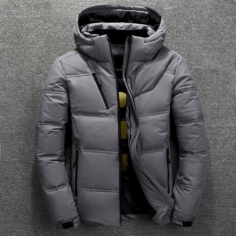 Herr Pufferjacka – Vattenavvisande – Regular Fit – Huva – Quilted – Dragkedjefickor