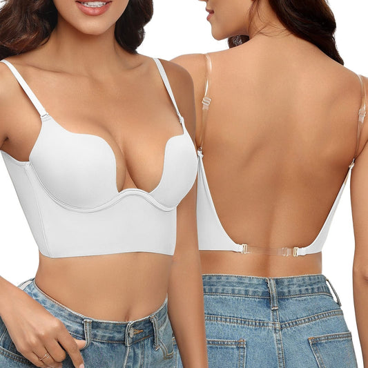Dam Bhå – Rygglös Design – Underwire Stöd – Justerbara Band – Sömlös Passform