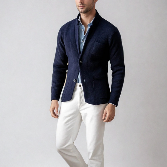Herrkavaj – Slim Fit – Enkelknäppt – Klassisk Kavajslagsdesign