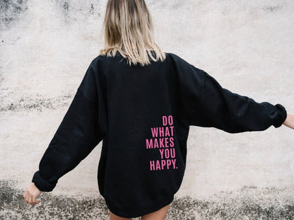 Dam Hoodie – Avslappnad Passform – Mjuk Blending – Långärmad med Tryckt Ryggdesign