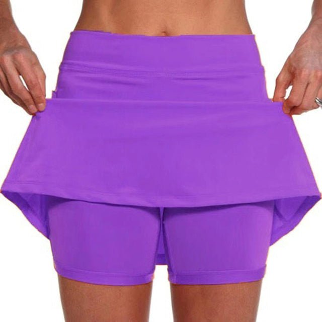 Dam Skort - Stretchig och Andningsbar - Bred Resår - Perfekt för Sport & Träning
