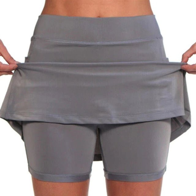 Dam Skort - Stretchig och Andningsbar - Bred Resår - Perfekt för Sport & Träning
