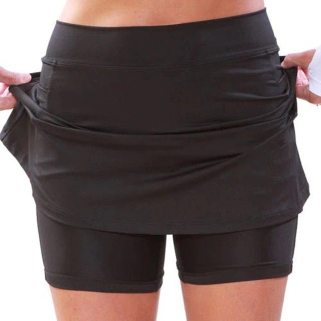Dam Skort - Stretchig och Andningsbar - Bred Resår - Perfekt för Sport & Träning