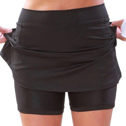Dam Skort - Stretchig och Andningsbar - Bred Resår - Perfekt för Sport & Träning
