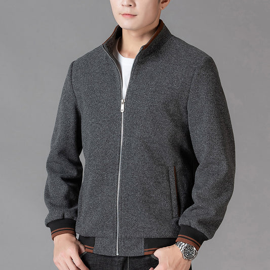 Herrjacka i mocka – Regular fit – Dragkedja – Ribbade muddar – Bombermodell