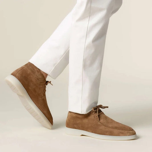 Herrskor snörning – Moc-toe design – Mjuk flexibel ovandel – Gummisula för komfort