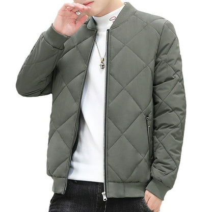 Herrjacka – Vadderad Quiltad Design – Fleecefoder – Huva – Dragkedjefickor