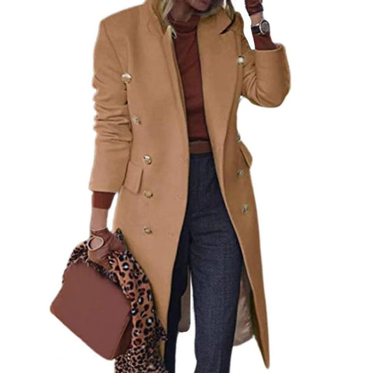 Damkappa – Ullmix – Skräddarsydd Passform – Dubbeknäppt – Knälång – Formell Stil