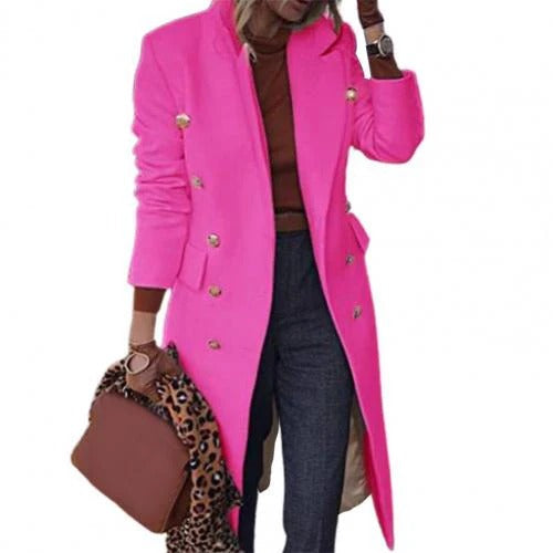 Damkappa – Ullmix – Skräddarsydd Passform – Dubbeknäppt – Knälång – Formell Stil