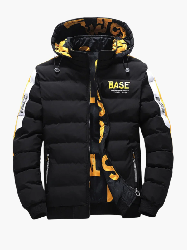 Herrjacka Puffer – Regelbunden Passform – Quiltad Design – Huva med Dragsko