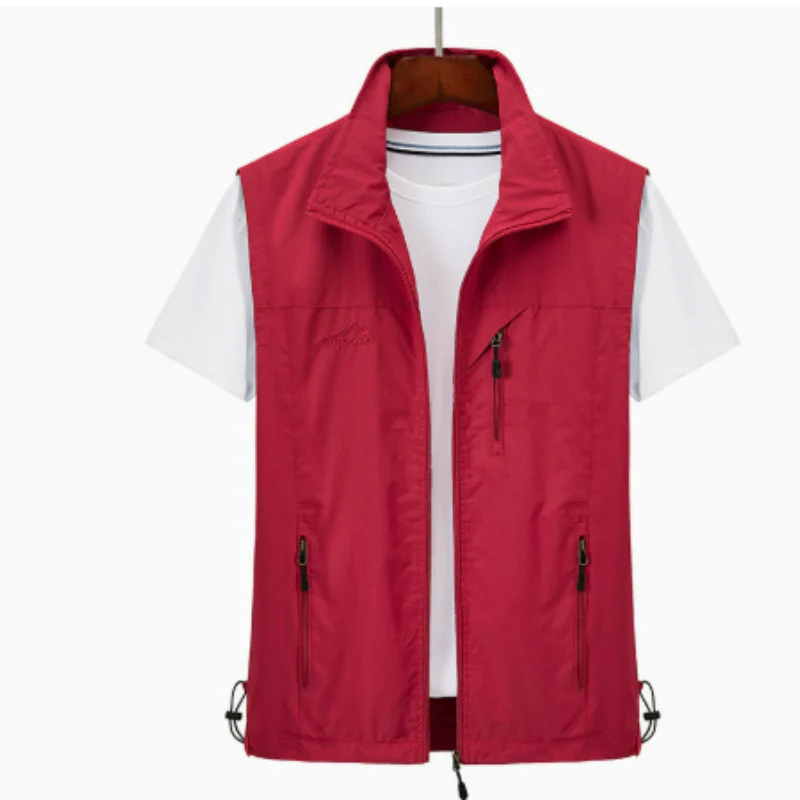 Herrväst – Regular Fit – Vindavvisande – Hög Krage – Flera Fickor – Outdoor