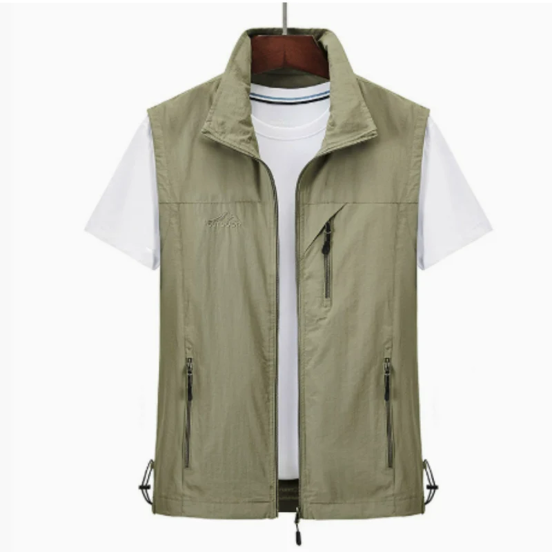 Herrväst – Regular Fit – Vindavvisande – Hög Krage – Flera Fickor – Outdoor