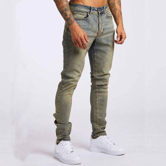 Herrjeans – Slim Fit – Mjuk Stretchdenim – Klassisk 5-Ficksdesign – Hellång för Vardag